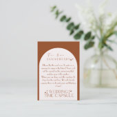 の結婚タイムカプセルカスタムカードと封筒 アドバイスカード (スタンド正面)