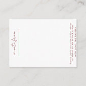 の結婚タイムカプセルカスタムカードと封筒 アドバイスカード (裏面)