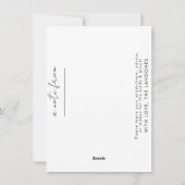 の結婚タイムカプセルブラックまたはブルーカード&エンベロープ シーズンカード (裏面)