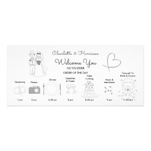 の結婚タイムラインプログラムかわいいアイコン ラックカード
