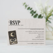 の結婚タロット曲リクエストRSVPカード 出欠カード (スタンド正面)