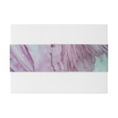 の結婚ターコイズエレガントとラベンダー 招待状ベリーバンド (裏面例)