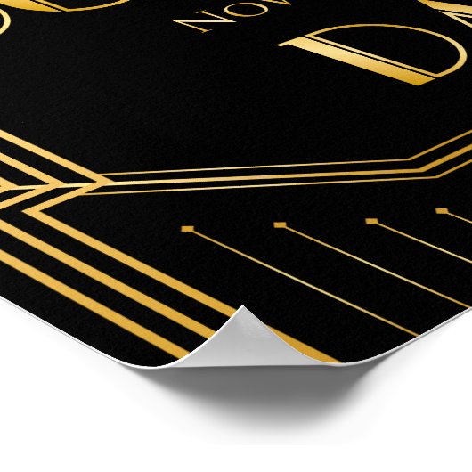 の結婚ダンスフロア標識 | Gatsbyアールデコ ポスター (角)