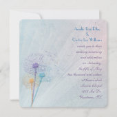 の結婚ダンデリオンブーケ 招待状 (正面)