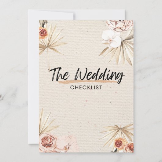 の結婚チェックリスト 招待状 (裏面)