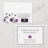 の結婚チャリティーフェイスカード&プレイス設定 プレイスカード (正面/裏面)