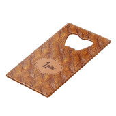 の結婚ツフェイクール革の外観 クレジットカード栓抜き (正面アングル)