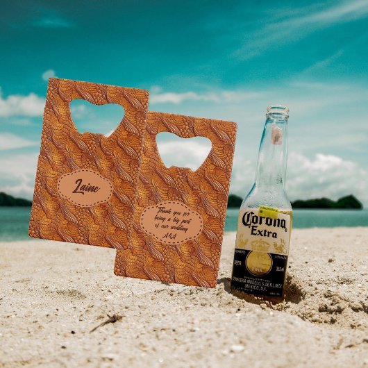 の結婚ツフェイクール革の外観 クレジットカード栓抜き