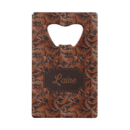 の結婚ツフェイクール革の外観 クレジットカード栓抜き