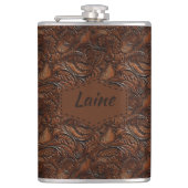 の結婚ツフェイクール革の外観 フラスク (正面)