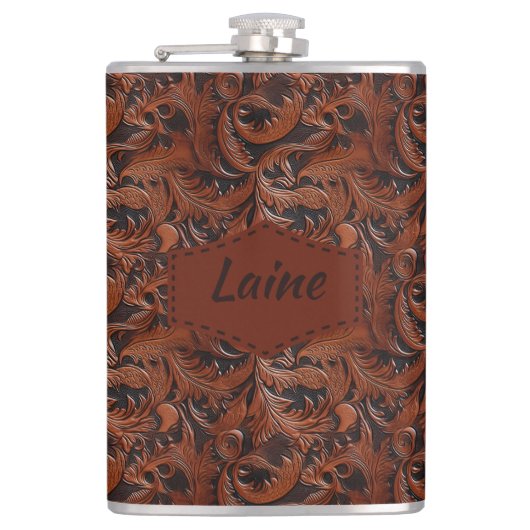 の結婚ツフェイクール革の外観 フラスク (正面)