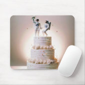 の結婚ティアド・ケーキ宇宙飛行士 マウスパッド (マウス)