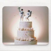 の結婚ティアド・ケーキ宇宙飛行士 マウスパッド (正面)