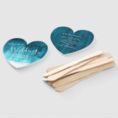 の結婚ティール(緑がかった色)アクアモダンティンテッド・アート・プログラム・ファン ハンドファン (組立なし)