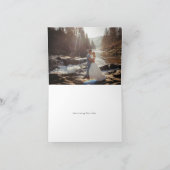 の結婚ティール（緑がかった色）サンキューカード サンキューカード (内部)