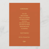 の結婚テラコッタ金ゴールドフラットプログラム プログラム (裏面)