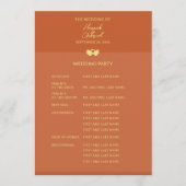 の結婚テラコッタ金ゴールドフラットプログラム プログラム (正面)