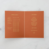 の結婚テラコッタ金ゴールド折り畳みプログラム プログラム (内部)