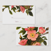 の結婚テンプレートプレイスカードエレガントフローラ プレイスカード (正面/裏面)