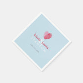 の結婚テーブルデコールかわいい指紋ハート愛 スタンダードカクテルナプキン (角)