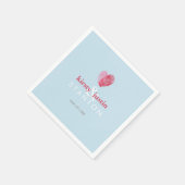 の結婚テーブルデコールかわいい指紋ハート愛 スタンダードカクテルナプキン (角)