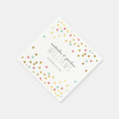 の結婚テーブルデコール紙吹雪かわいい金ゴールドミントサンゴ スタンダードカクテルナプキン (角)