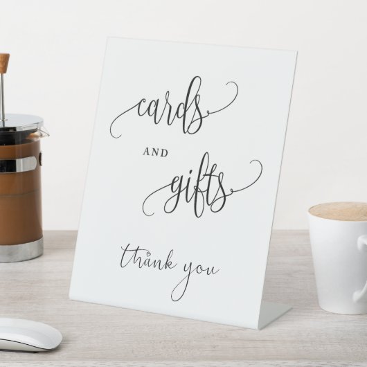 の結婚テーブルトップカードとギフトサイン 台座サイン (インサイチュ)