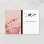 の結婚テーブル割り当て プレイスカード (裏面)