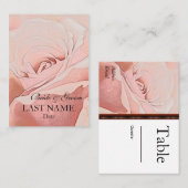 の結婚テーブル割り当て プレイスカード (正面/裏面)