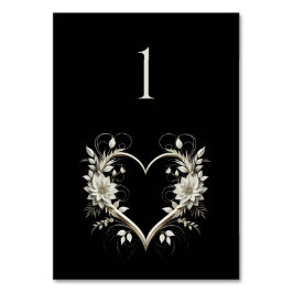 の結婚テーブル数モダン花(ハート付き) テーブルナンバー