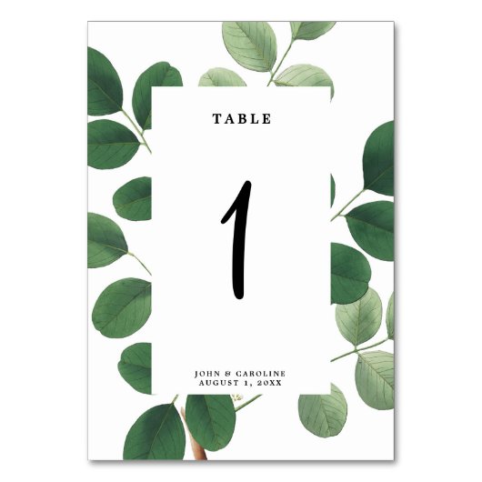 の結婚テーブル番号カード テーブルナンバー (正面)