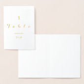 の結婚テーブル番号カー実在ド金箔 箔カード (ディスプレー)