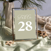 の結婚テーブル番号シンプルSage Green テーブルナンバー