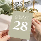 の結婚テーブル番号シンプルSage Green テーブルナンバー