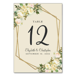 の結婚テーブル番号フローラ素朴金ゴールド植物学 テーブルナンバー
