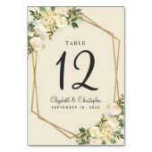 の結婚テーブル番号フローラ素朴金ゴールド植物学 テーブルナンバー (正面)
