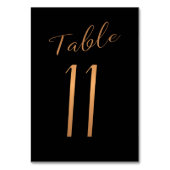 の結婚テーブル番号金ゴールドグリッターブラック テーブルナンバー (裏面)