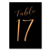 の結婚テーブル番号金ゴールドグリッターブラック テーブルナンバー (裏面)