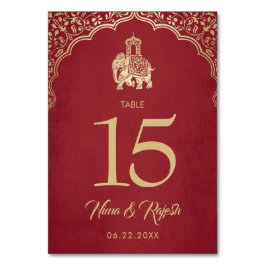 の結婚テーブル番号、インディアン結婚、青、金ゴールド テーブルナンバー