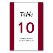 の結婚テーブル番号 テーブルナンバー (裏面)