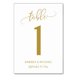 の結婚テーブル番号 |バウンススクリプト(金ゴールド) 1 テーブルナンバー
