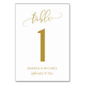 の結婚テーブル番号 |バウンススクリプト(金ゴールド) 1 テーブルナンバー (裏面)