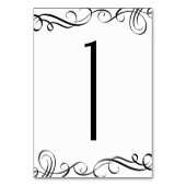 の結婚テーブル番号 | 工業用エレガント材(黒) テーブルナンバー (正面)