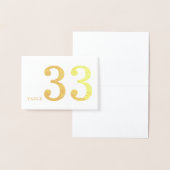 の結婚テーブル番号 箔カード (ディスプレー)