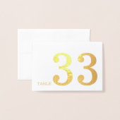 の結婚テーブル番号 箔カード (封筒付き正面)