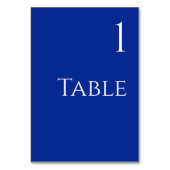 の結婚テーブル番号 – 青と白 –  テーブルナンバー (裏面)