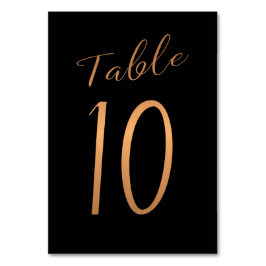 の結婚テーブル番号copperグリッターブラック テーブルナンバー