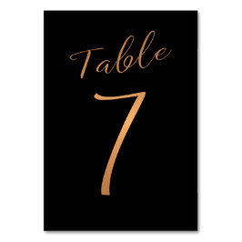 の結婚テーブル番号copperグリッターブラック テーブルナンバー