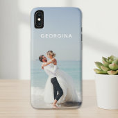の結婚テーマの写真テンプレートパーソナライズされた名 Case-Mate iPhoneケース