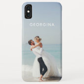 の結婚テーマの写真テンプレートパーソナライズされた名 Case-Mate iPhoneケース (裏面)